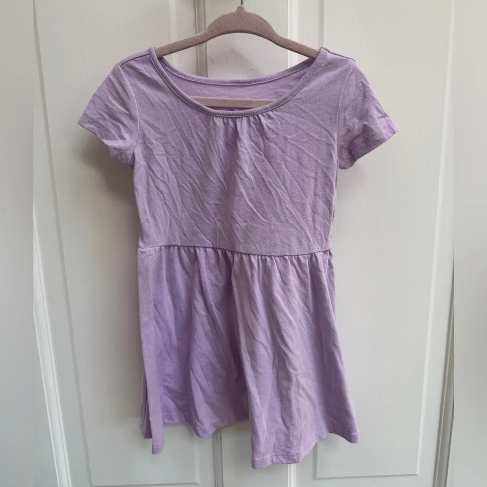 The Children’s Place 2T Girls Purple Short Sleeve Dress - Picture 1 of 4